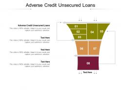 Adverse credit unsecured loans ppt powerpoint presentation infographic template inspiration cpb