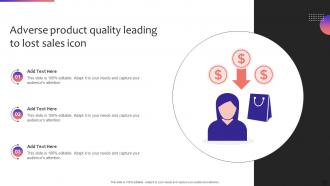 Adverse Product Quality Leading To Lost Sales Icon