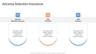 Adverse Selection Insurance In Powerpoint And Google Slides Cpb