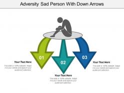 Adversity Sad Person With Down Arrows