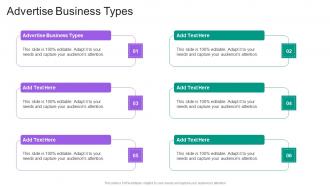 Advertise Business Types In Powerpoint And Google Slides Cpb
