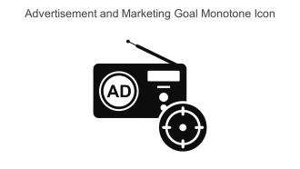 Advertisement And Marketing Goal Monotone Icon In Powerpoint Pptx Png And Editable Eps Format