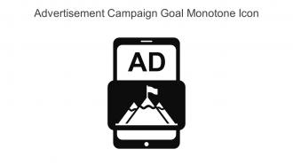 Advertisement Campaign Goal Monotone Icon In Powerpoint Pptx Png And Editable Eps Format
