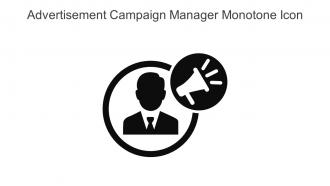 Advertisement Campaign Manager Monotone Icon In Powerpoint Pptx Png And Editable Eps Format