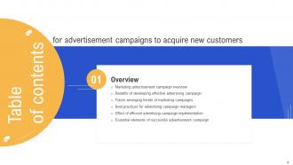 Advertisement Campaigns To Acquire New Customers Powerpoint Presentation Slides MKT CD V Analytical Customizable