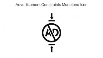 Advertisement Constraints Monotone Icon In Powerpoint Pptx Png And Editable Eps Format