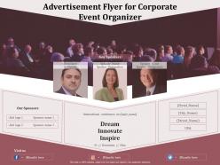 Advertisement flyer for corporate event organizer