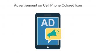 Advertisement On Cell Phone Colored Icon In Powerpoint Pptx Png And Editable Eps Format