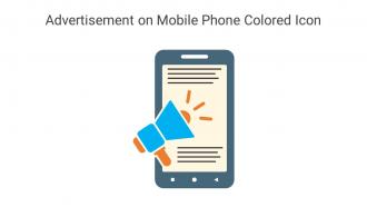 Advertisement On Mobile Phone Colored Icon In Powerpoint Pptx Png And Editable Eps Format