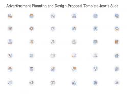 Advertisement planning and design proposal template icons slide ppt powerpoint icon shapes