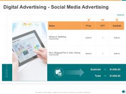 Advertisement proposal template digital advertising social media advertising ppt infographics