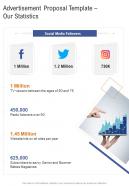 Advertisement Proposal Template Our Statistics One Pager Sample Example Document