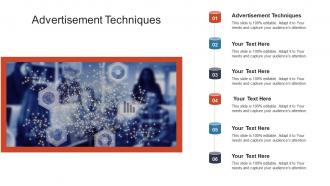 Advertisement techniques ppt powerpoint presentation visual aids outline cpb