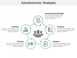 Advertisements strategies ppt powerpoint presentation slides show cpb