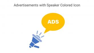Advertisements With Speaker Colored Icon In Powerpoint Pptx Png And Editable Eps Format