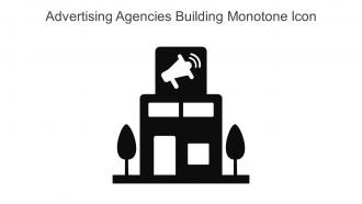 Advertising Agencies Building Monotone Icon In Powerpoint Pptx Png And Editable Eps Format