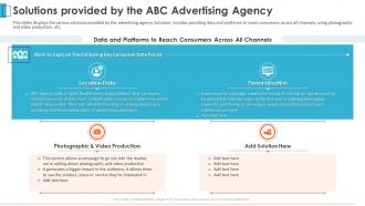 Advertising agency pitch deck solutions provided by the abc advertising agency