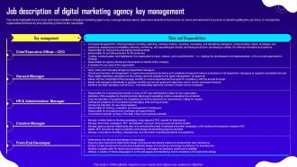 Advertising And Digital Marketing Job Description Of Digital Marketing Agency Key Management BP SS