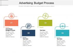 Advertising budget process ppt powerpoint presentation show layout cpb