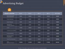 Advertising Budget Product Category Attractive Analysis Ppt Designs