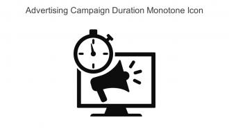 Advertising Campaign Duration Monotone Icon In Powerpoint Pptx Png And Editable Eps Format