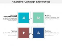 Advertising campaign effectiveness ppt powerpoint presentation diagram graph charts cpb
