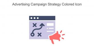 Advertising Campaign Strategy Colored Icon In Powerpoint Pptx Png And Editable Eps Format