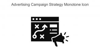 Advertising Campaign Strategy Monotone Icon In Powerpoint Pptx Png And Editable Eps Format