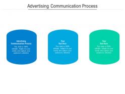 Advertising communication process ppt powerpoint presentation file visual aids cpb