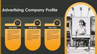 Advertising Company Profile Ppt Show Example Introduction