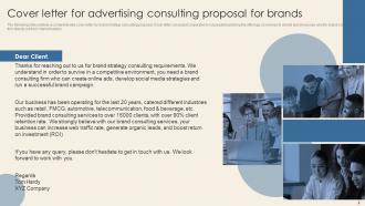 Advertising Consulting Proposal For Brands Powerpoint Presentation Slides Aesthatic Professional