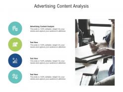 Advertising content analysis ppt powerpoint presentation slides graphics cpb