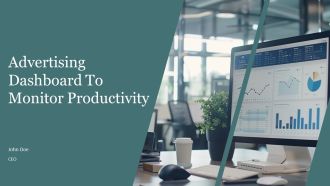 Advertising Dashboard To Monitor Productivity PPT Template AT