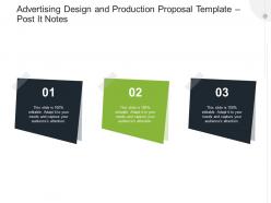 Advertising design and production proposal template post it notes ppt powerpoint inspiration