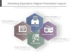 Advertising Expenditure Diagram Presentation Layouts