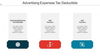 Advertising Expenses Tax Deductible Ppt Powerpoint Presentation Ideas Aids Cpb
