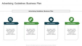 Advertising Guidelines Business Plan In Powerpoint And Google Slides Cpb