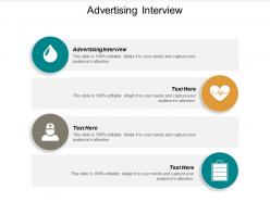 Advertising interview ppt powerpoint presentation model icons cpb