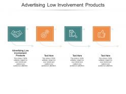 Advertising low involvement products ppt powerpoint presentation infographics pictures cpb