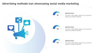 Advertising Methods Icon Showcasing Social Media Marketing