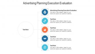 Advertising planning execution evaluation ppt powerpoint presentation professional background images cpb