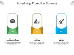 Advertising promotion business ppt powerpoint presentation ideas deck cpb