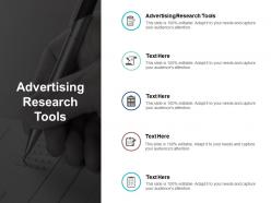 Advertising research tools ppt powerpoint presentation diagram lists cpb