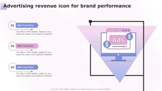 Advertising Revenue Icon For Brand Performance