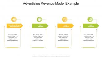 Advertising Revenue Model Example In Powerpoint And Google Slides Cpb