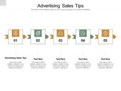 Advertising sales tips ppt powerpoint presentation infographics gallery cpb