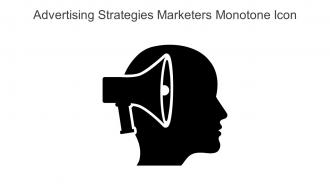 Advertising Strategies Marketers Monotone Icon In Powerpoint Pptx Png And Editable Eps Format
