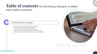 Advertising Strategies To Attract Mass Market Customers MKT CD V Multipurpose Professionally