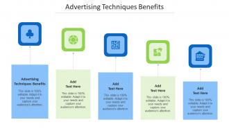 Advertising Techniques Benefits Ppt Powerpoint Presentation Inspiration Cpb