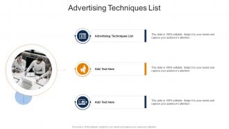 Advertising Techniques List In Powerpoint And Google Slides Cpb